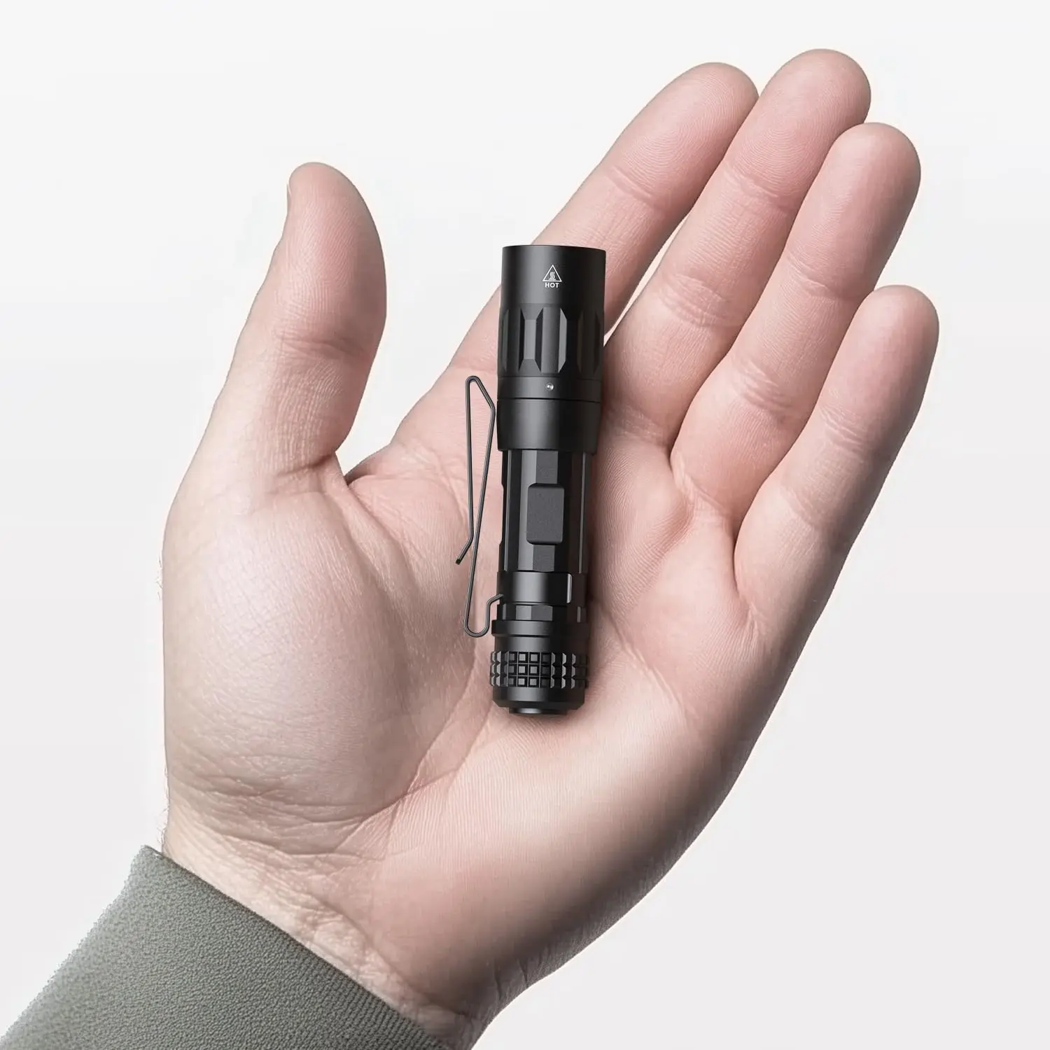 M70 EDC Flashlight 1100 Lumens, USB-C Rechargeable Pocket Light with Clip, 5 Modes Compact LED Light for Camping, Hiking, Emergency (Black)