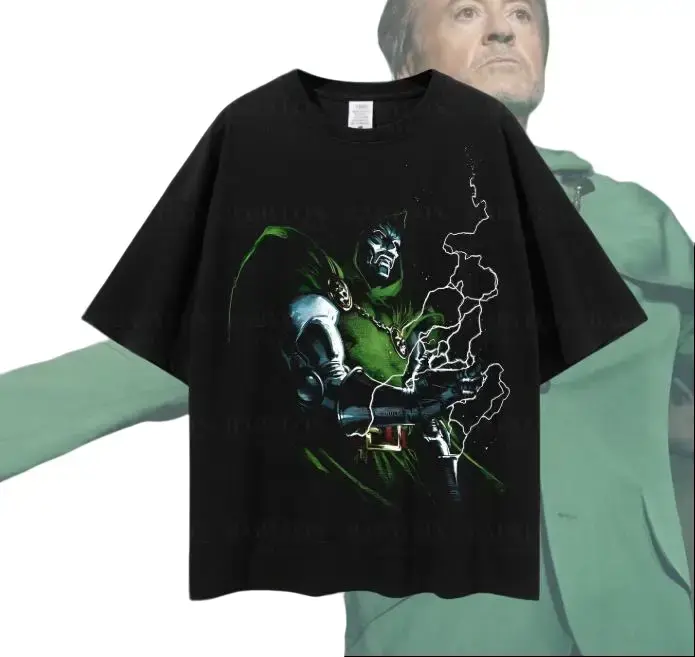 Vintage Doctor Doom Graphic T-Shirt, Retro Movie Inventor Heavyweight Tee, Unisex Oversized Streetwear Shirt, Retro Movie Gift
