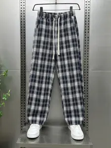 Men's American Classic Retro Plaid Checked Pants, Loose Straight Leg Design, Flowy Trendy Versatile, Perfect for Daily Wear and Casual Outing
