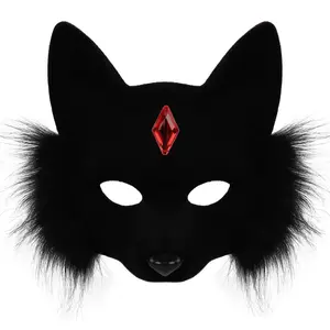 Halloween Half-Face Fox Mask - Cosplay Prop