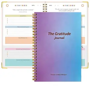 'Gratitude Journal' for Men and Women  5-minute daily gratitude practice, purple-blue gradient cover design, includes motivational prompts and quotes, bringing more happiness, affirmation, mindfulness, and reflection, personalized self-care birthday gift