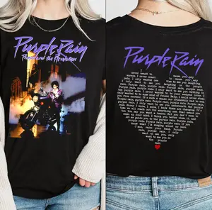 Prince Purple Rain Lyrics 2 Sided Shirt, Prince Fan Love T-Shirt, Custom Memorial Tee, Unisex, Sweatshirt, Hoodie