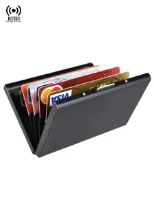 Rfid Business Credit Card Holder Men Women Minimalist Wallet Aluminium Bank Cardholder Case with Money Clip Designer Porte Carte, Perfect Gift for Father's Day Business Wallets