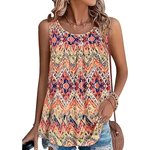 CHICGAL Womens Summer Tank Tops Sleeveless T Shirt Casual Loose Fit Tunic Blouses CHICGAL