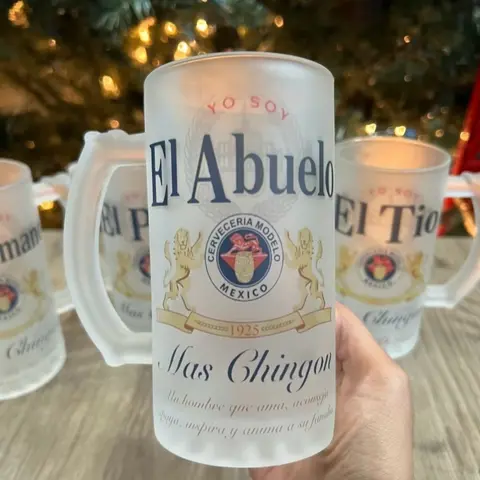 Men’s 16oz Frosted Beer Mug father’s day día del padre regalo para papá  Drinkware Reuse Reusable Cup Coffee Tumbler Washable Ceramic