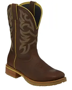 Justin Men's Marshal Whiskey Western Work Boot Square Toe - Wk4201