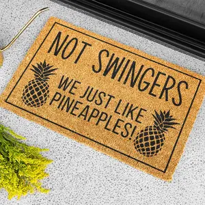 Not Swingers We Just Like Pineapples Doormat, Funny Doormat, Welcome Mat Funny, Funny Porch Mat, Funny Front Door Mat, Housewarming Gifts