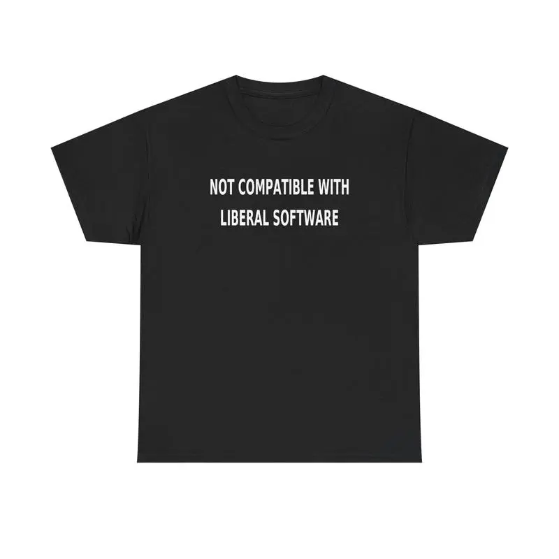 Men's Graphic T-Shirt in Soft Cotton Fabric - Casual Short-Sleeve Seamless Top with Funny Political Statement for All Seasons