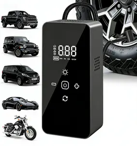 Cordless Portable Air Compressor, Large Capacity Battery, Digital Display, Enhanced Safety Features, Suitable for Cars and Inflatables