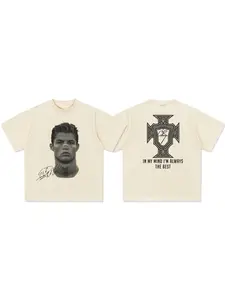 Men's Cristiano Ronaldo Neymar Football Star Printed Short Sleeve T-Shirt, Loose Fit Casual Fashion Top, No Zipper, Without Collar