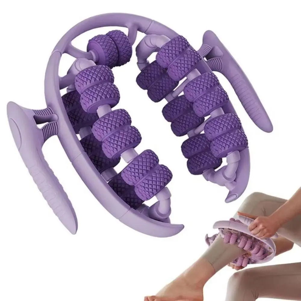 Professional Leg Contour Massager - 26 Roller Yoga Wheel with Adjustable Pressure, Calf Massager, Yoga & Fitness Tool