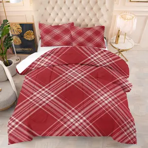 Classic Plaid Textured Bedding Set, Decorative Bedding Set, Soft Comfort, Improves Sleep Quality, Perfect for Young Adults' Bedroom Decor Gift, Soft Bedding Sets