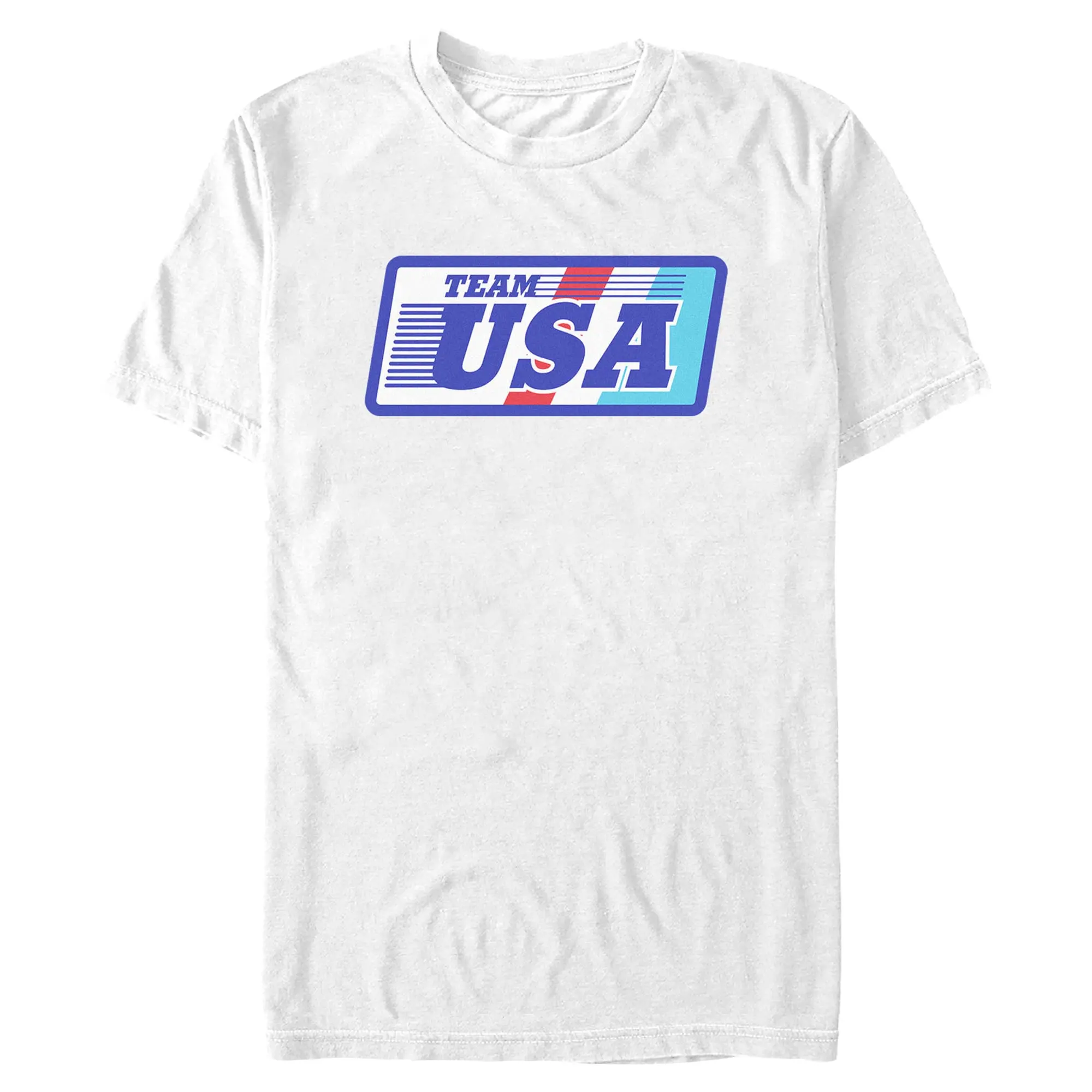 Mens Lost Gods Retro Stripes USA Badge T Shirt
