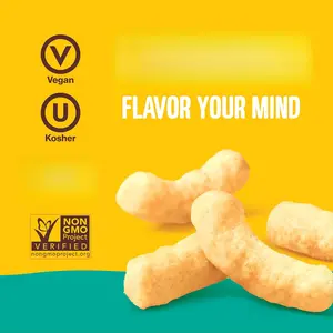 Chickpea Puffs Variety (18 x 0.8oz)  Vegan GlutenFree Crunchy Snacks (White Cheddar, Nacho Vibes, Barbecue, Sriracha)