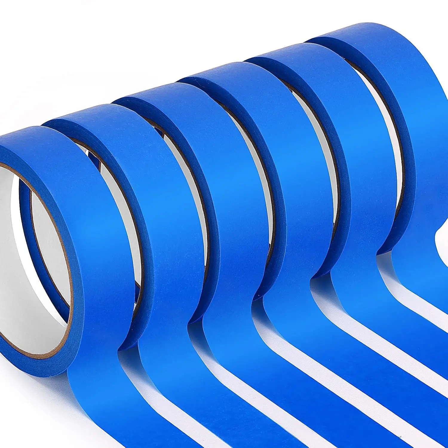 Blue Painters Tape 1 Inch Wide, 6 Rolls 22 Yards Each, Masking Tapes for Painting, Home Decoration, Removal, No Residue
