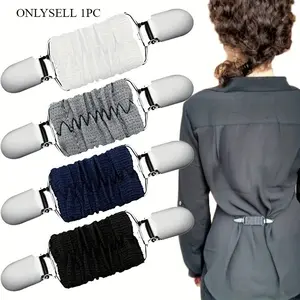 1pc Elastic Textured Clothes Clip Brooch Pins Sweater Shawl Cape Pins For Women Daily Use Clothing Dresses Decoration Accessories Fashion Accessory