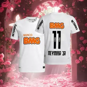 Retro Neymar NO.11 Neymar JR Home and Away Short and Long Sleeve Jersey Retro Soccer Jersey Fans Version