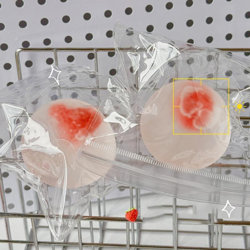 Strawberry Mochi Balls, Coconut Oil Squishy, Slow-Rebound Squeeze Ball Toys, Soft Squishy for Office, School, and Home Stress Relief - Also the Perfect Gift for Family, Friends, and Loved Ones for Halloween, Thanksgiving, Easter, and the New Year