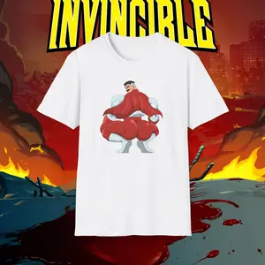 Omni Man Butt Meme T-Shirt, Funny  Tee, Unisex Softstyle Shirt, Gift for Meme Lovers, Viral Video Apparel, Invincible Fan, Cheeked Up  tee white Grunge Graphic Album cat Retro Washed Cotton Vintage Heart Hands beverage humor Eat Sleep Goon Repeat humorous