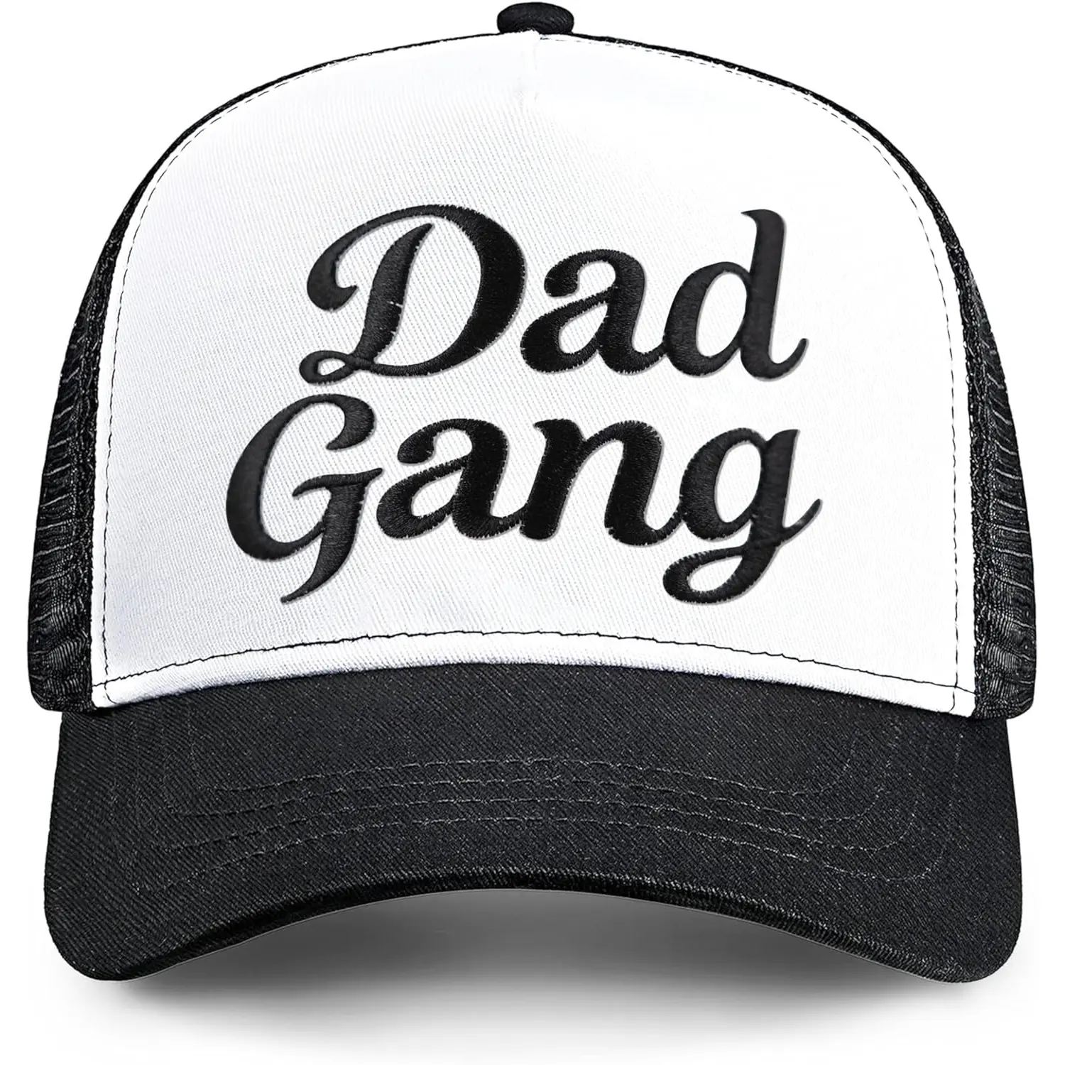 Snapback Trucker Hat | Dad Gang Hat Embroidered Adjustable Breathable Mesh Baseball Cap for Men Women | Fathers Day Hat