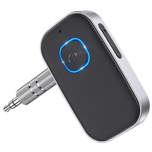 Car Bluetooth Receiver Noise Cancelling 3.5mm AUX Adapter for Home Stereo Wired Headsets Hands-Free Calling Stable Fast Transmission