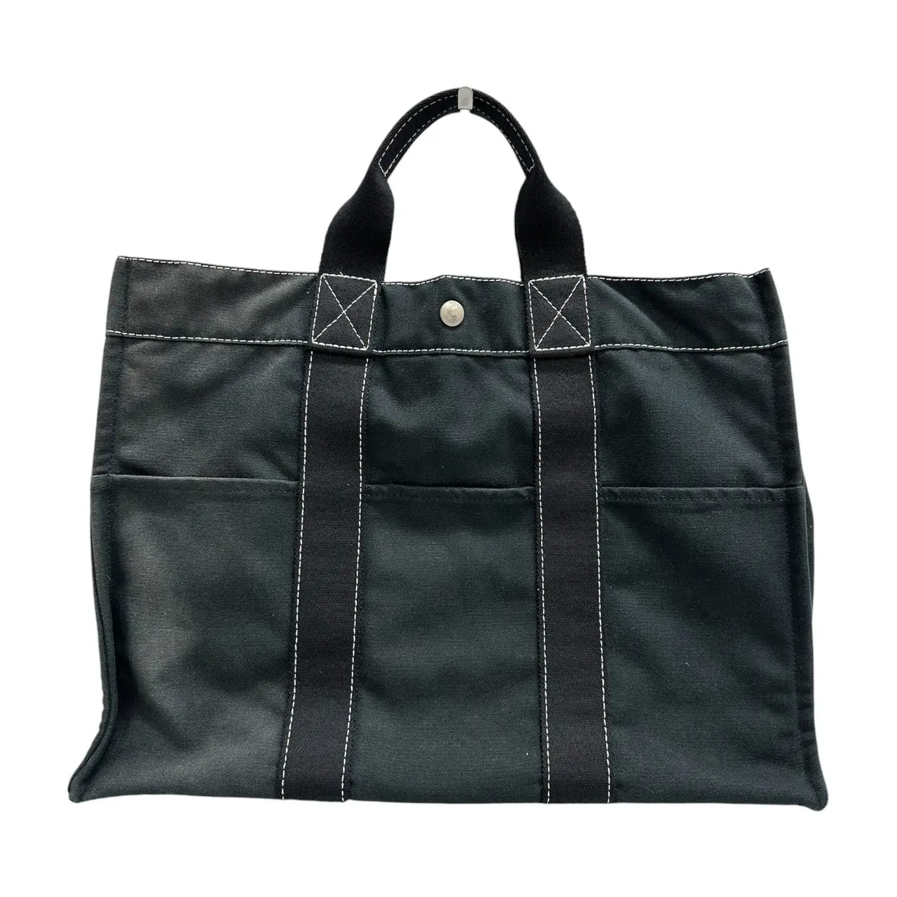 Pre-owned HERMÈS Canvas Shoulder Bags Hermes Deauville MM Handbag