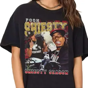 Vintage Stylish Pooh Shiesty Rapper Rap Graphic T-Shirts