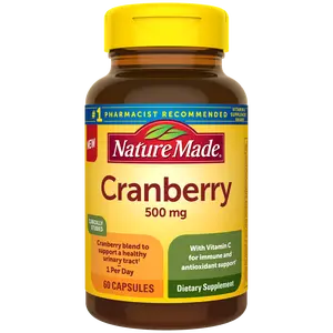 Cranberry Capsules 500 Mg With Vitamin C