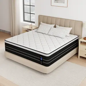 Hibrid mattress 12,14 Inch Queen Mattress King, Twin, Full Mattress, Equipped with Individually Wrapped Pocket Springs in a Box.