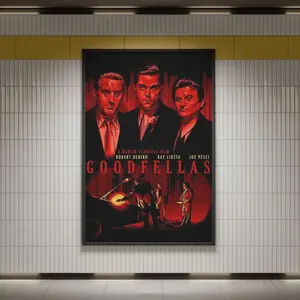 Goodfellas Movie Poster, Mafia Film Wall Art, Classic Gangster Movie Print for Home Theater Decor