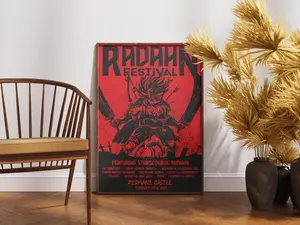 Radahn Festival Poster Elden Ring Wall Art - General Radahn Starscourge Battle Scene - Unframed High-Quality Gaming Decor - Epic Fantasy Boss Art Print