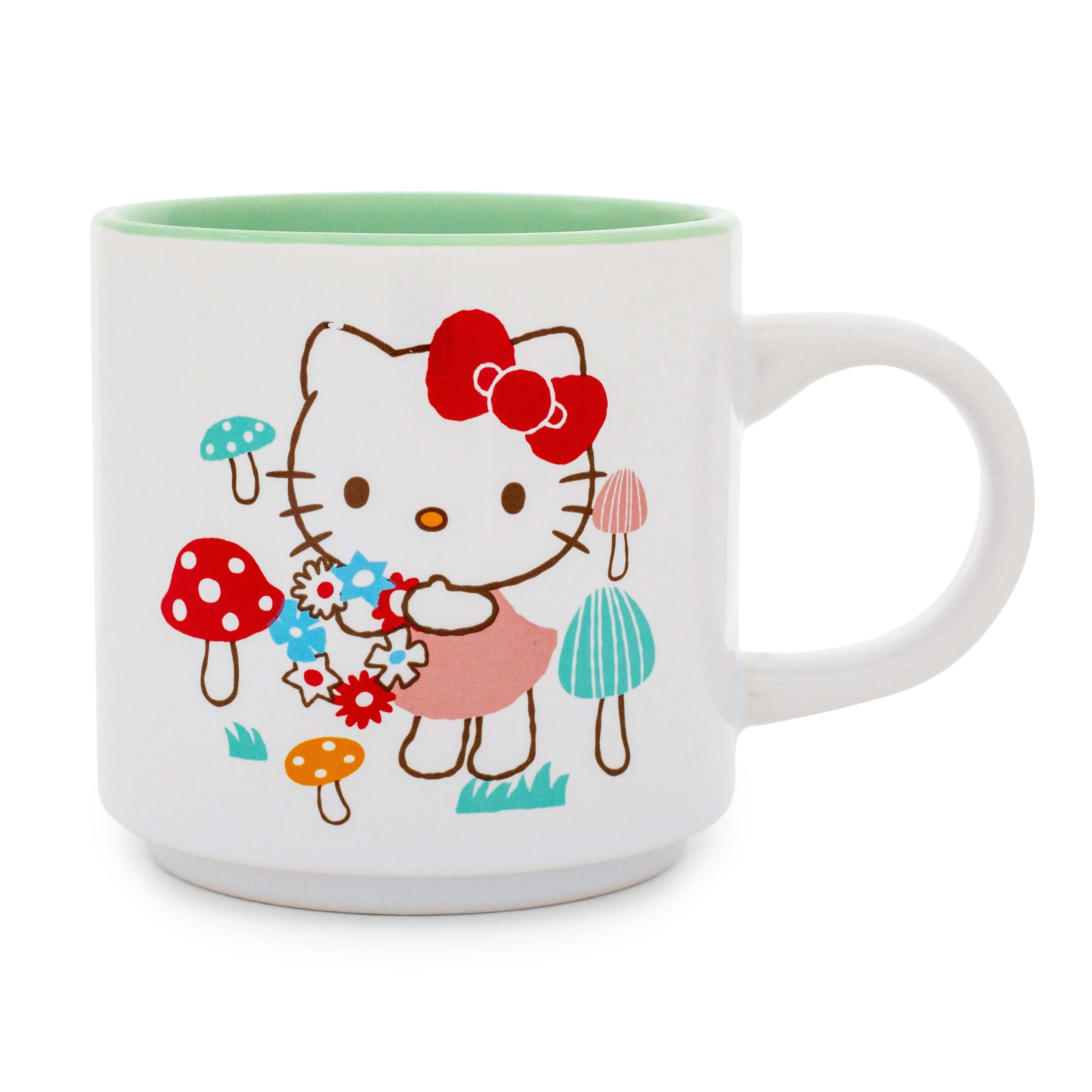 Sanrio Hello Kitty Mushrooms Single Stackable Ceramic Mug | Holds 13 Ounces Sanrio Hello Kitty Mushrooms Single Stackable Ceramic Mug | Holds 13 Ounces