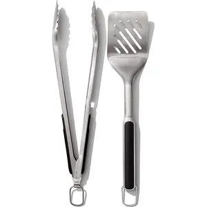 OXO Good Grips Grilling Tools, Tongs and Turner Set, Black OXO