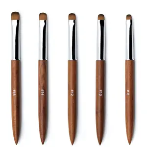 Premium Kolinsky French Nail Brush, Sandalwood Handle, Acrylic Drawing, Rhinestone Gel Painting, Manicure Tool, Sizes 8-16