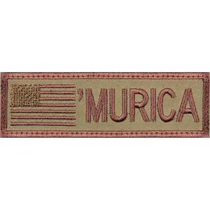 Subdued 'Murica American Flag Patch 4" x 1-1/8"