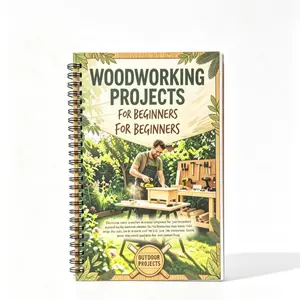 Woodworking Beginner Outdoor Project Manual, Garden Arbor Bench Birdhouse DIY Step Book, Craft Enthusiast Gift Coil Notebook