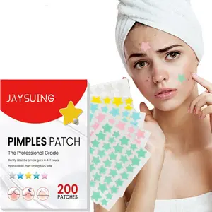 Pimple Patches for Face, Hydrocolloid Acne Patches, Cute Star Zit Covers, Colorful Spot Stickers with Tea Tree, Salicylic Acid & Cica Oil| 3 Sizes (10mm, 12mm & 14mm) |200 Count
