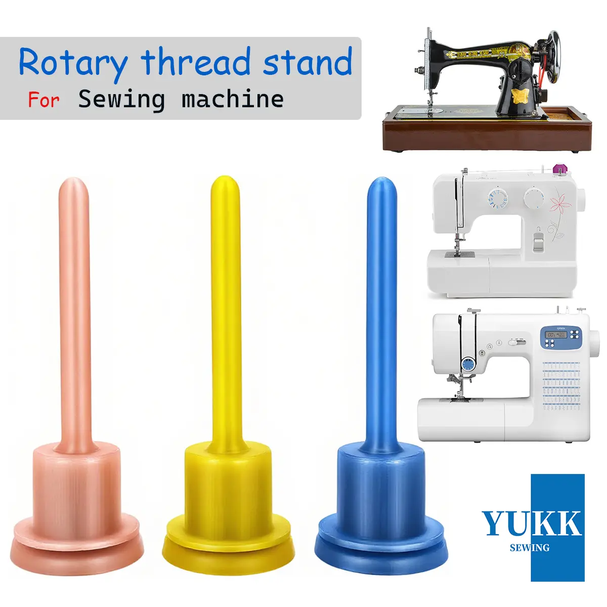 ZORIQQ Universal Sewing Thread Stand with Damping Bearing – Smooth Speed Control, Space-Saving Rack for Home & Industrial Machines