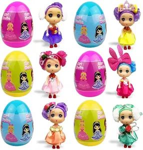 Prefilled Jumbo Easter Eggs for Kids – Easter Basket Stuffers with Girl Doll Toys – 6 Pack Easter Gifts for Boys & Girls
