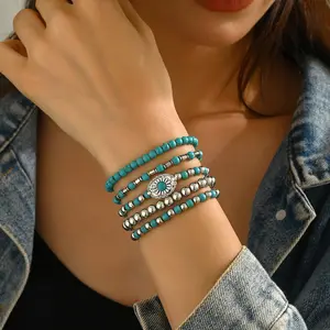 Elastic Thread Bracelet, Multiple Piece Set, Bead Bracelet