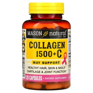 Mason Natural Collagen 1,500 + C, 120 Capsules