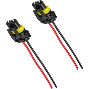 2 PCS 9005 HB3 9006 HB4 9012 Bulb Socket, Headlight Connector Female Adapter Wiring Harness Socket, Automotive Headlights Fog Lights Socket Wire Replacement, Car Accessories