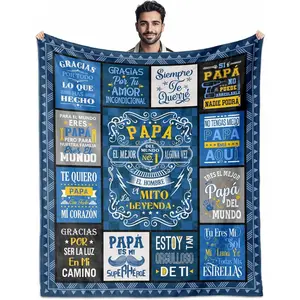 Papá Gifts for Dad from Daughter Son, Regalos para Papá Gifts in Spanish, Papá' Throw Blanket 60"x50", Gifts for Papa Dad, Spanish Papá' Blanket