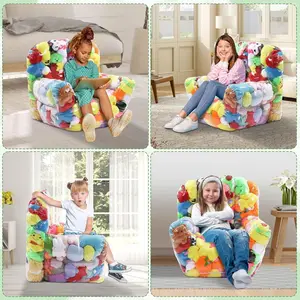 Transparent Zipper Outdoor Doll Chair, Storage Sofa, Comfortable Prop Single Person Toy, Soft Material