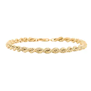 Rope Chain Bracelet in 10K Yellow Gold 8.00 In 5.23 Grams Christmas Gifts