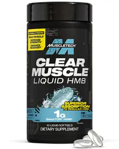 (A)MuscleTech Clear Muscle – Premium HMB Free Acid 1000mg for Strength, Muscle Growth & Faster Recovery – 42 Softgels