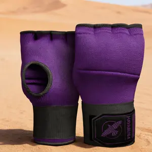 Quick Gel Boxing Hand Wrap Gloves, 5M Long Elastic Hand Wraps with Gel Support, Comfortable Breathable Boxing Gloves for Training Sparring Men Women