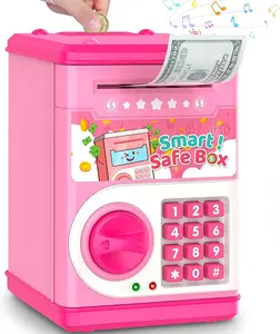 Easter Gift Piggy Bank for Kids  Password Code Lock Safe with Auto Slot Money Saving Box ATM Style Coin & Cash Bank Gift for Boys & Girls Ages 3‑12
