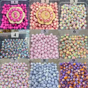 DIY Silicone Beads – Colorful Printed【For Jewelry DIY Crafts】