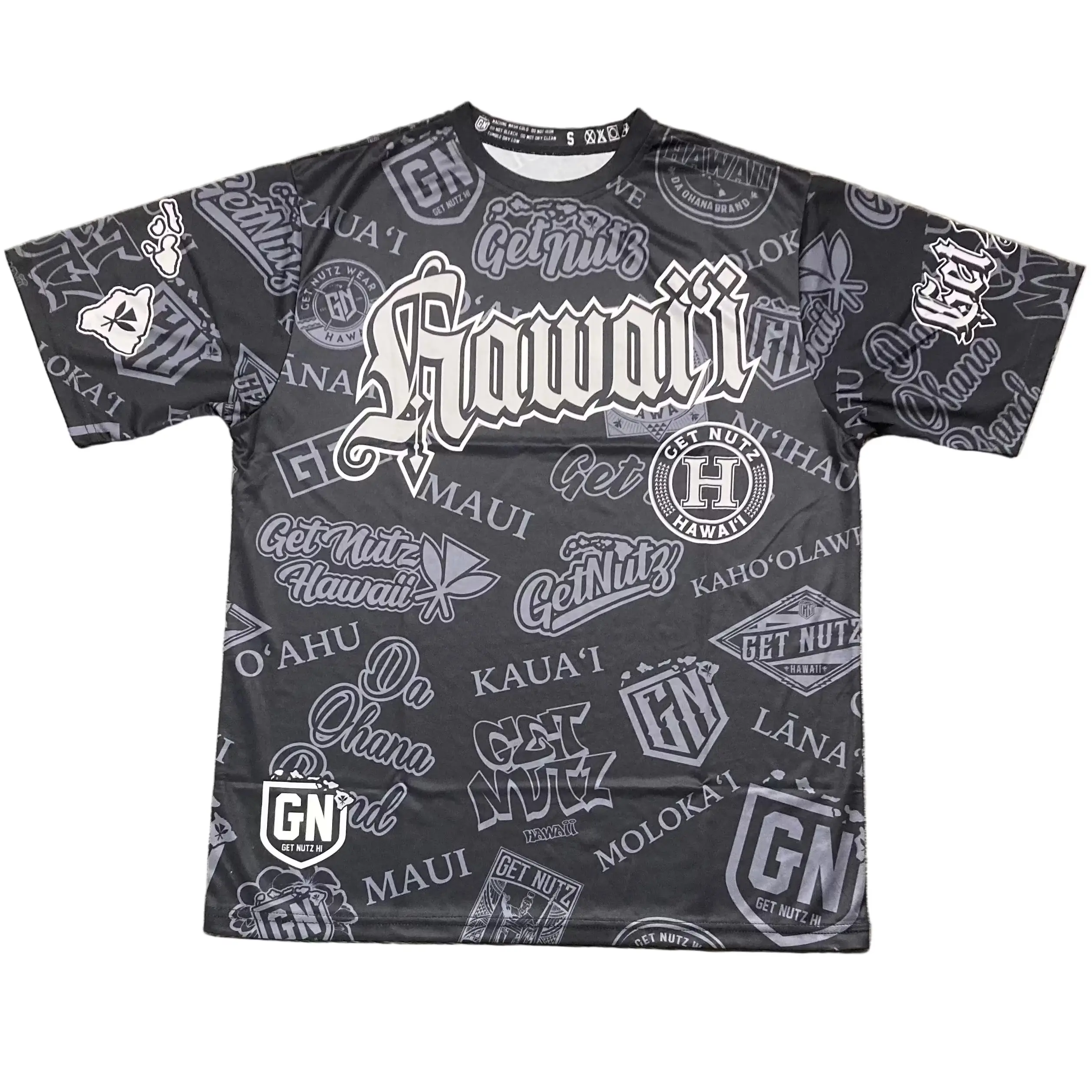 Get Nutz Hawaii, Old English Sublimated Jersey - Adult
